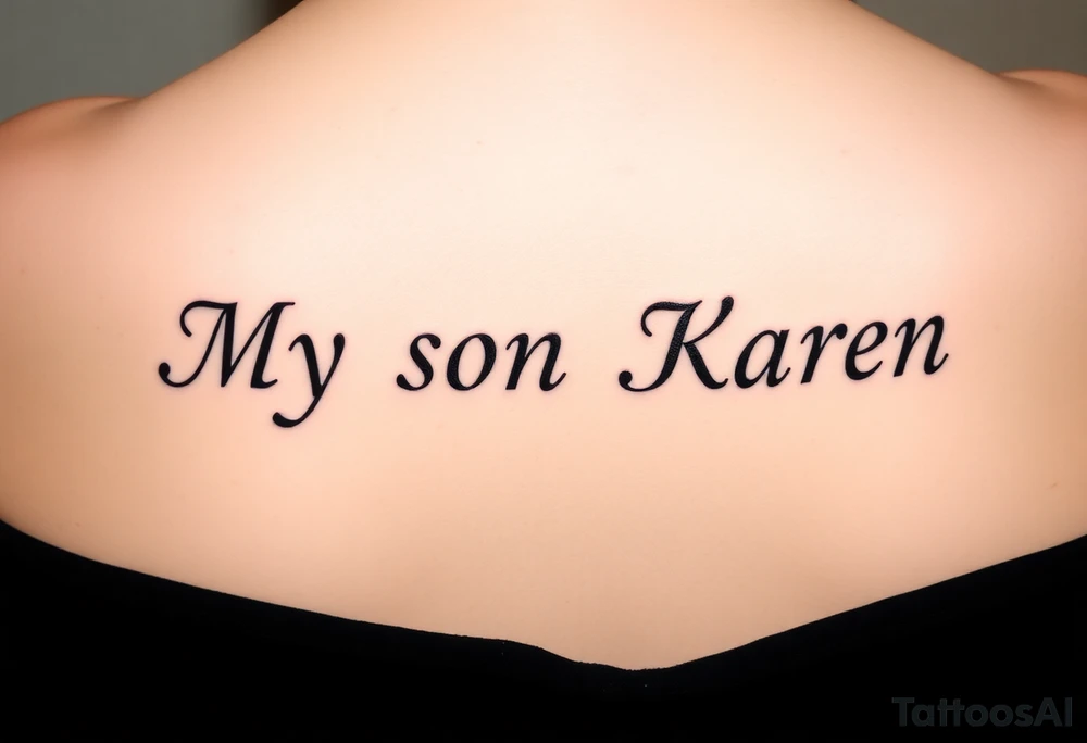 My son Karen tattoo idea