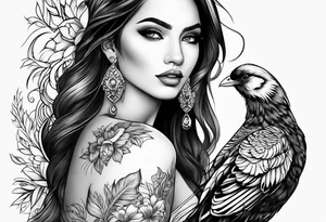 Sexy chick tattoo idea