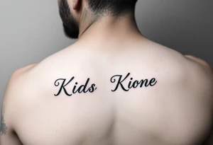 2 kids names tattoo idea