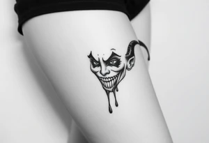 Candy new age joker dripping tattoo idea