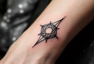 trippy geometric tattoo idea