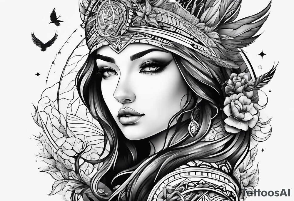 space versus nature tattoo idea