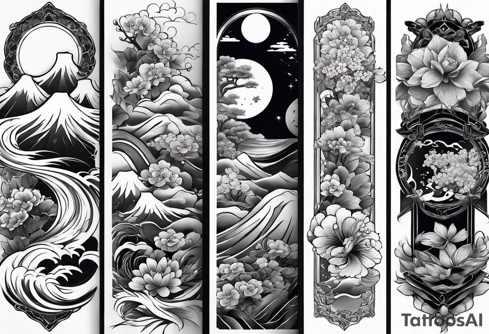 Japanese traditional sleeve tattoo idea