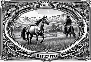 Red Dead redemption horse shoe tattoo idea