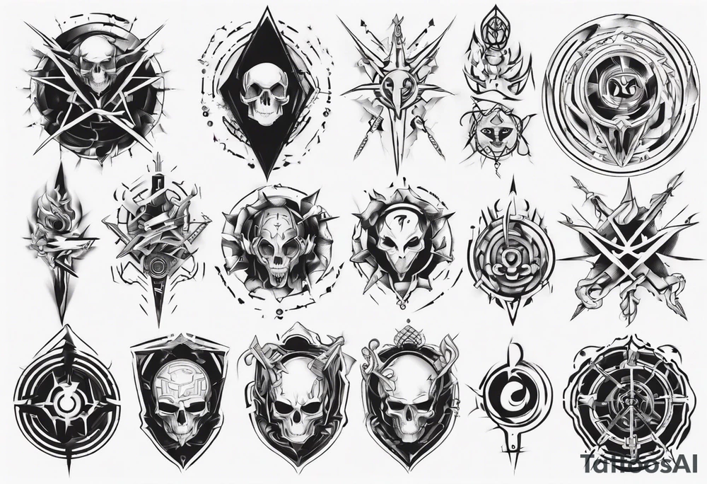 cyber sigilism tattoo idea