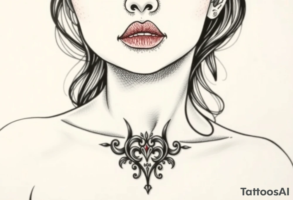 Naked Zombie pinup girl tattoo idea
