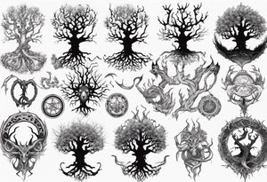 Yggdrasil with Nidhogg tattoo idea