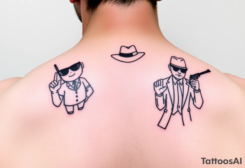Spy vs spy  cartoon tattoo idea