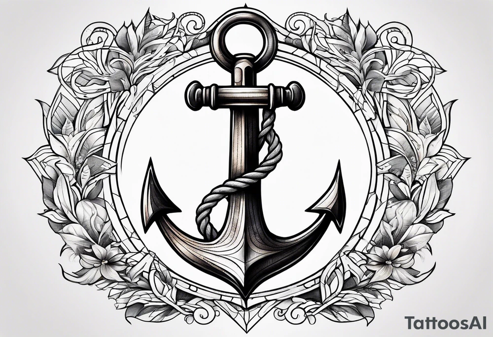 Anchor masculine tattoo idea