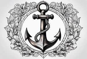 Anchor masculine tattoo idea