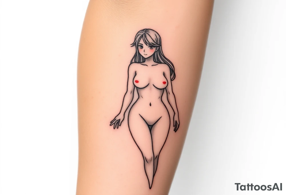 Naked anime girls tattoo idea