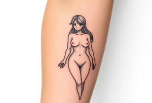 Naked anime girls tattoo idea