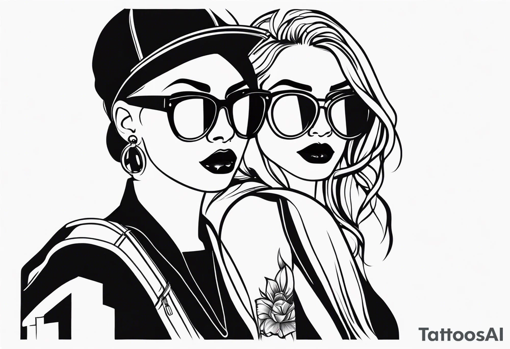 Girly gangster tattoo idea
