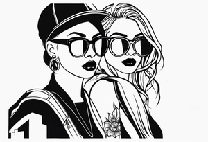 Girly gangster tattoo idea