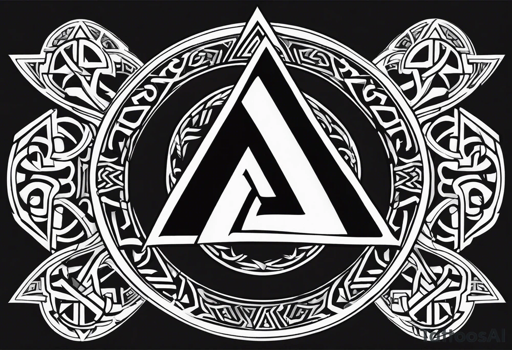 Valhalla
Sword shield valknut axe tattoo idea