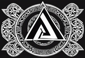 Valhalla 
Sword shield valknut  axe tattoo idea