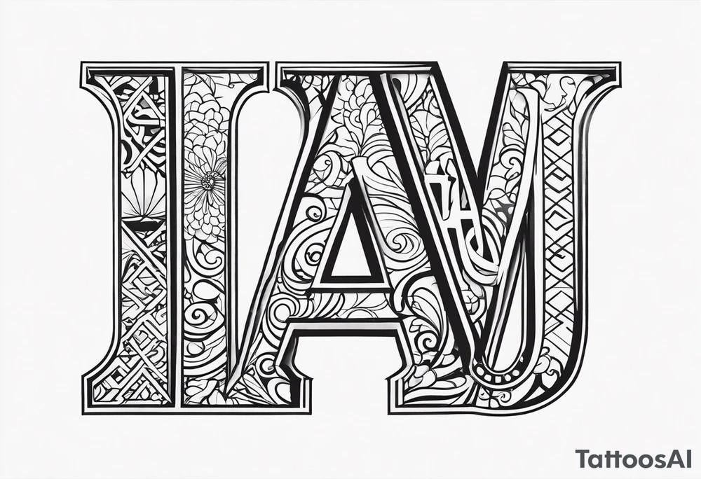Initials JDM , JNM , JAG tattoo idea