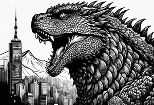 Godzilla tattoo idea