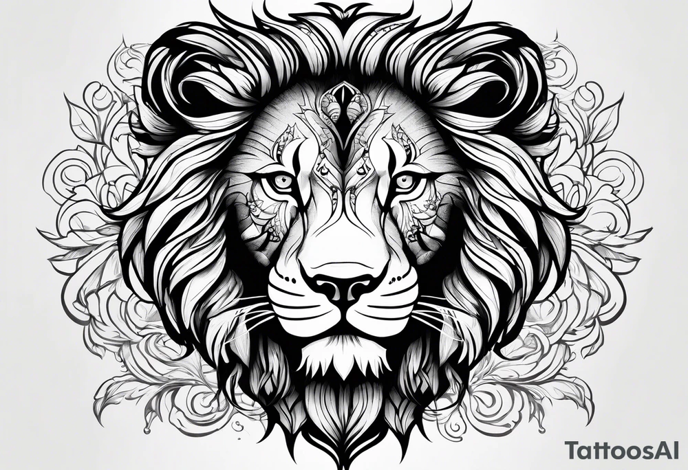 a lion tattoo idea