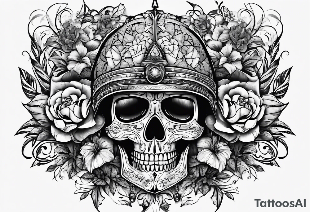 war and love in simbols tattoo idea