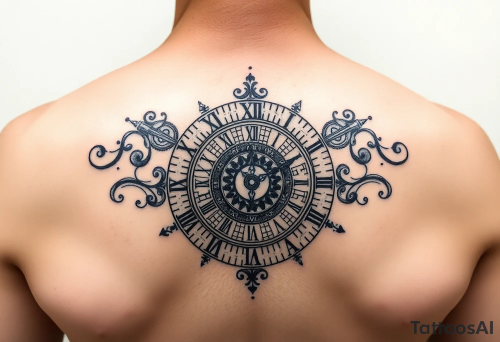 vintage roman numerals within ornate clockwork mechanism tattoo idea vintage roman numerals within ornate clockwork mechanism tattoo idea