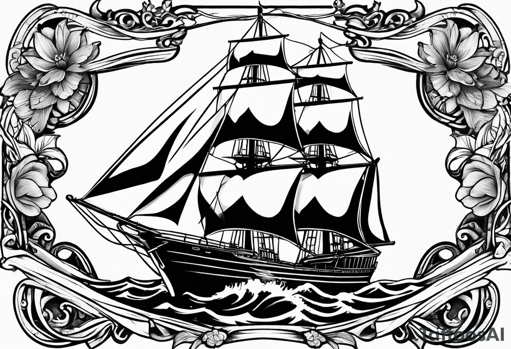 Sail boat tattoo idea