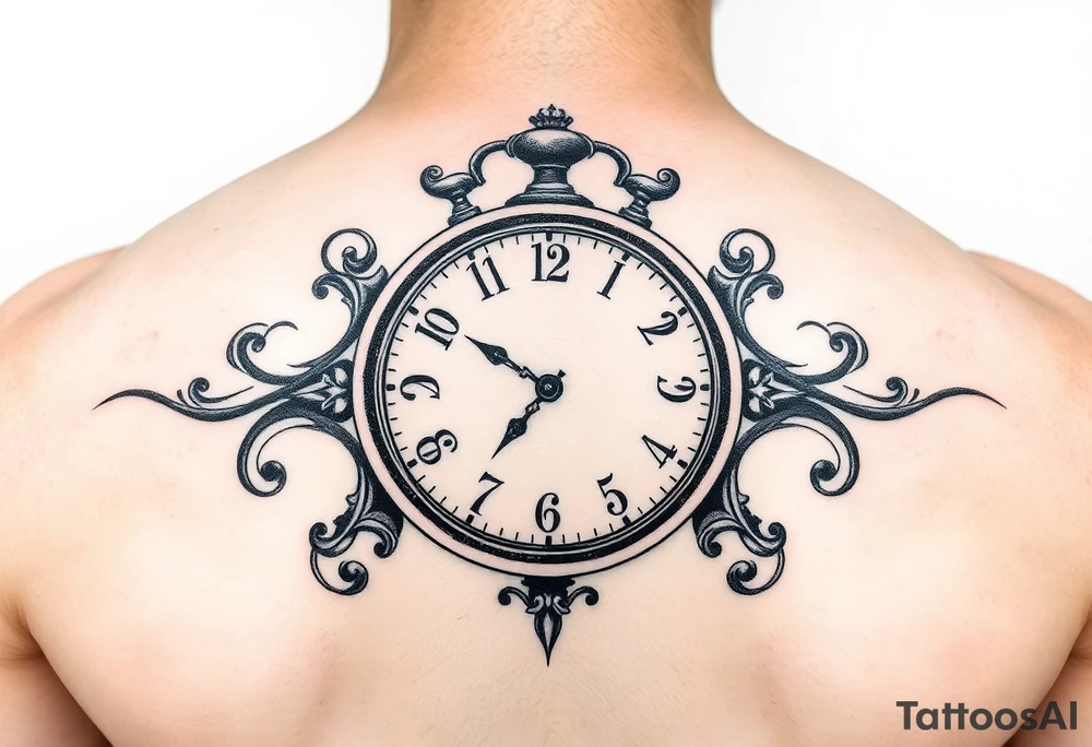 antique Clock set to 03:09 tattoo idea