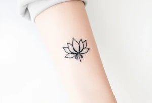 Lotus and Leo symbol tattoo idea