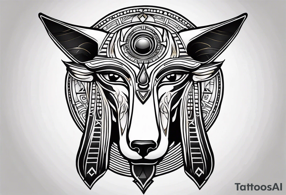 Anubis egyptian eye of horus back tattoo tattoo idea