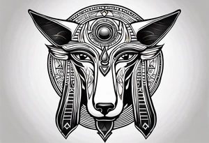Anubis egyptian eye of horus back tattoo tattoo idea