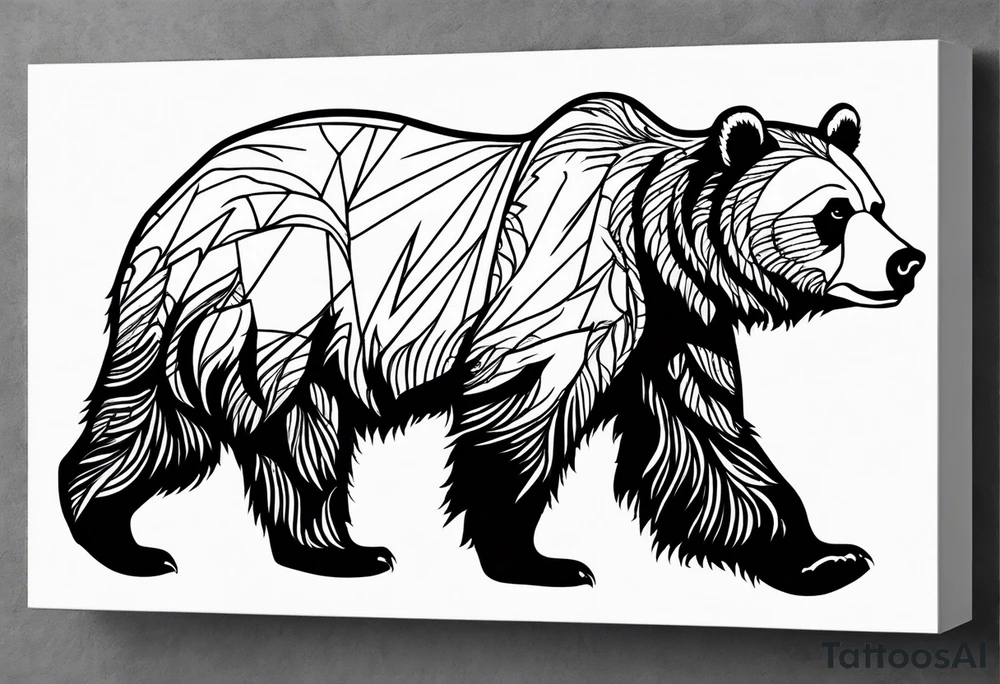 grizzly bear outline