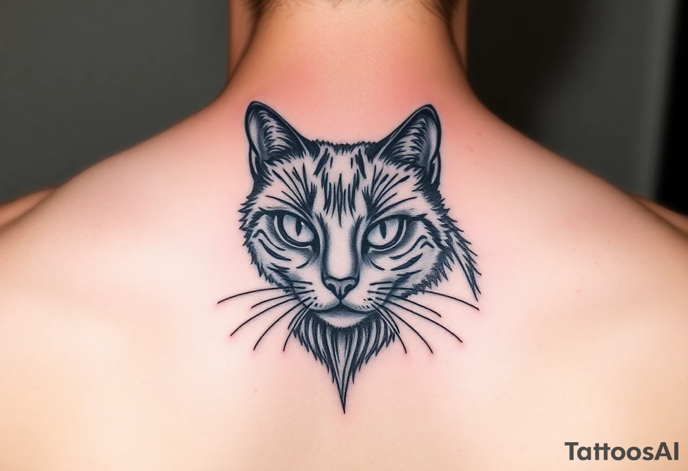 black cat tattoo idea