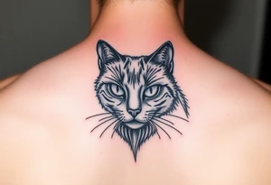 black cat tattoo idea