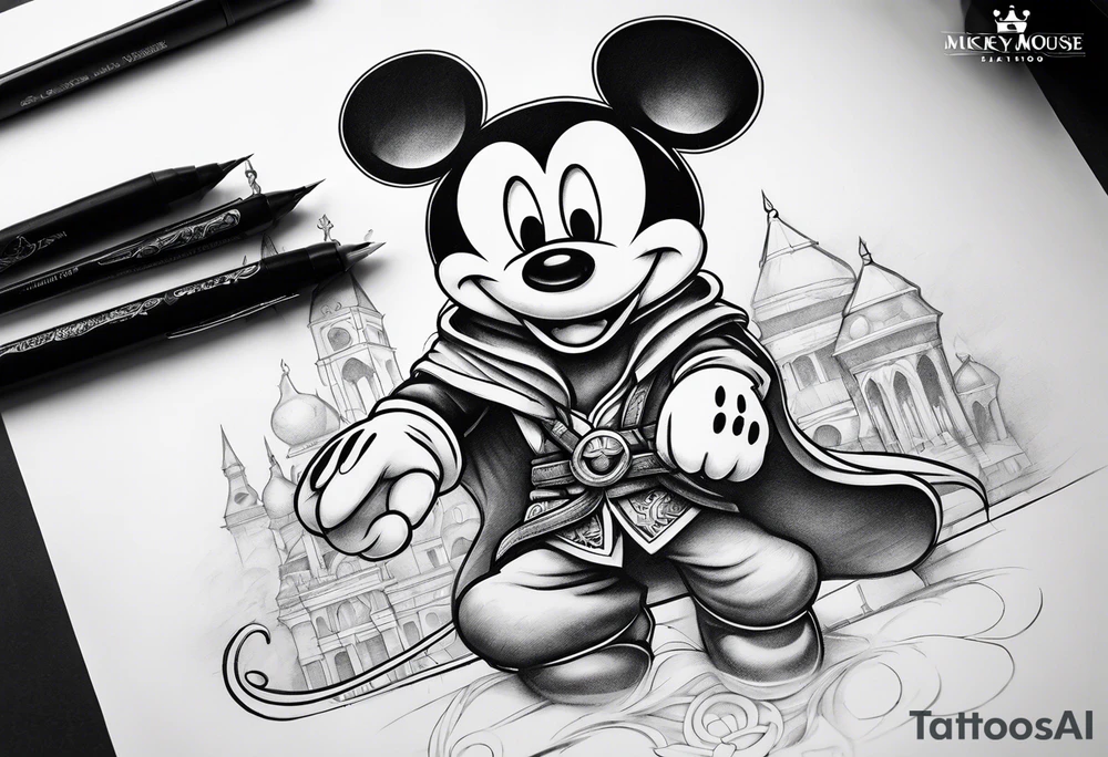 mickey mouse as assassins creed tattoo idea