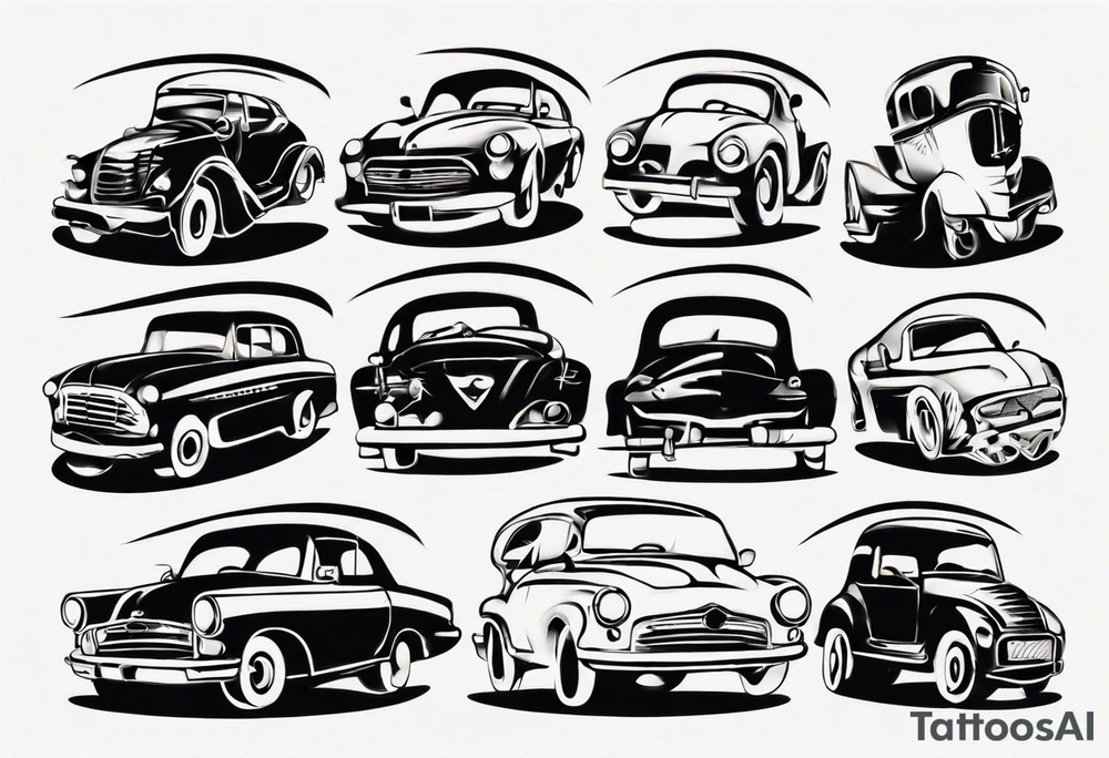 Car dancing tattoo idea