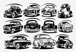 Car dancing tattoo idea
