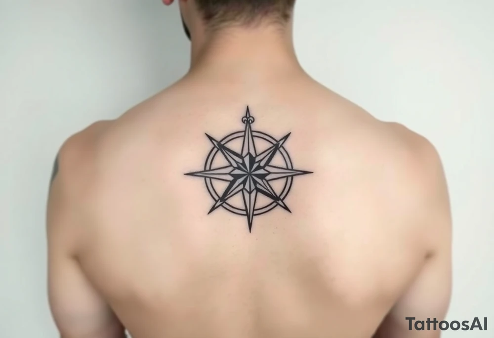 Compass rose tattoo idea
