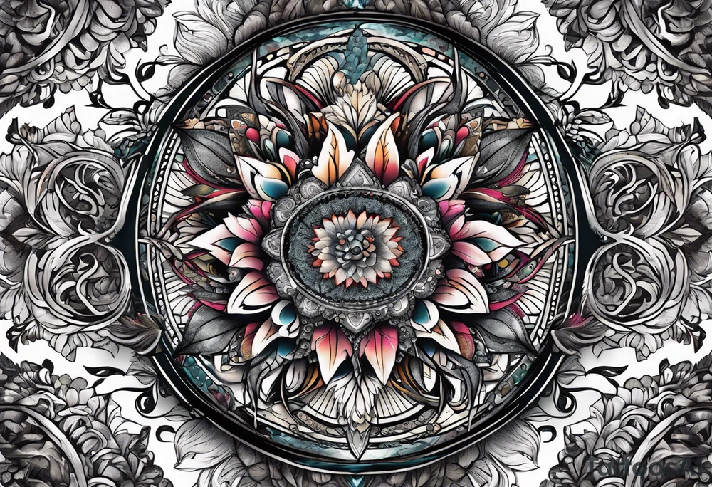 wonderland  dead 
rabbit mandalas feather tattoo idea