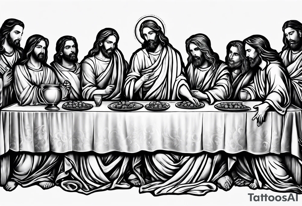 jesus at the last supper tattoo idea