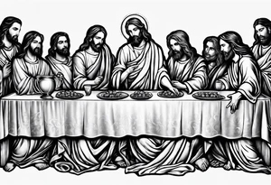 jesus at the last supper tattoo idea