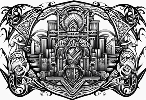 Ironworker tribal tattoo idea