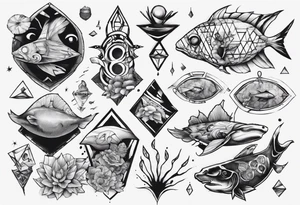 Hide the names Reef Raphael and Yam Michael into a tattoo tattoo idea