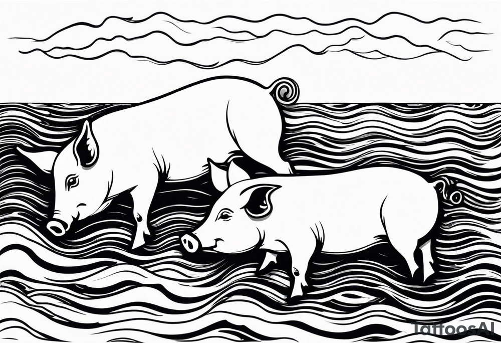 pigs swimming in the bahamas tattoo idea