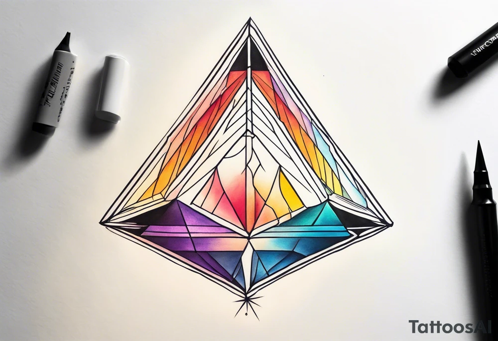 soft prism light tattoo idea