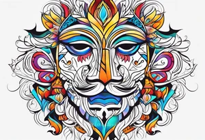 abstract line artwork tattoo idea