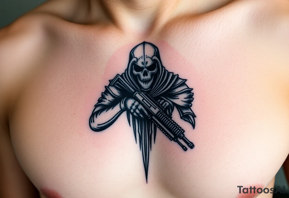 call of duty modern warfare 2 ghost tattoo idea