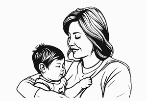 Mom and son “I Live You!” tattoo idea