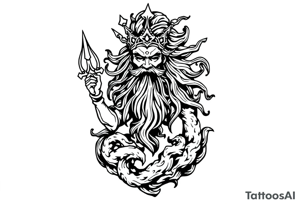 god of sea tattoo idea