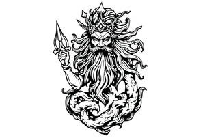 god of sea tattoo idea