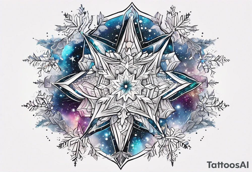 Constellation, animal, snowflake tattoo idea